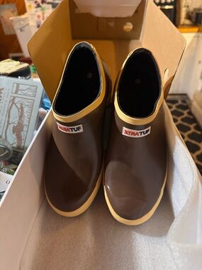 XTRATUF Women’s Brown & Yellow Ankle Rain Boots